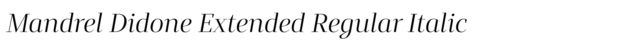 Mandrel Didone Extended Regular Italic image